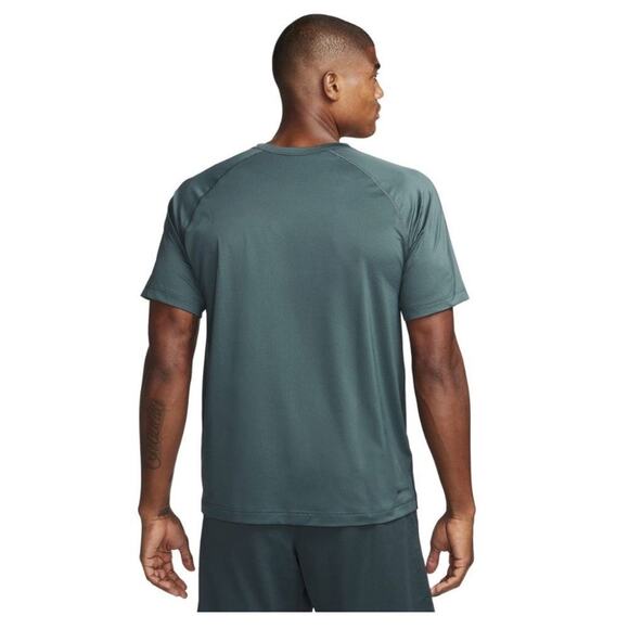 Nike Ready Dri-FIT Short-Sleeve Fitness Top Colour: Deep Jungle/Black Size L - Picture 2 of 14